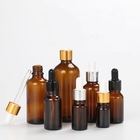 Glass Essential Oil Bottles With Printed / Sticker / Embossed Label 20g / 30g / 50g Weight
