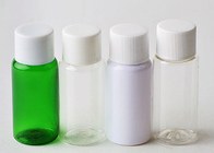 Empty Round Flat Shape Plastic Cosmetic Bottles PET PP Material For Personal Care Products