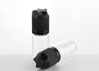 Pet Material Empty Smoke Oil Bottle 30ml Capacity Clear Bootle With Black Cap