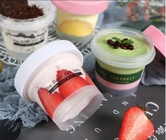 BPA Free Plastic Disposable Ice Cream Bowls With Pink And White Lids