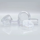 Transparent Cosmetic Plastic Cream Jar With Screw Cap