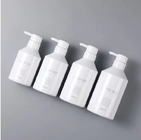 Refillable Sloping Shoulder Cosmetic Spray Bottles Shower Gel Shampoo Plastic Bottle 350ml 500ml