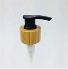 Wood Bamboo Cosmetic Lotion Liquid Soap Dispenser Sprayer Pump 24 / 28mm