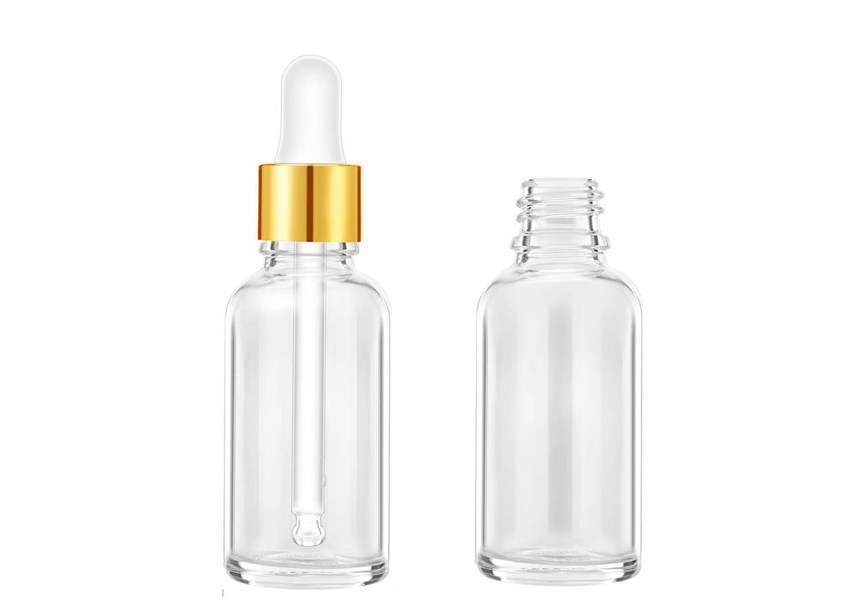 Transparent Empty Essential Oil Bottles Large Mouth Bottleneck Design