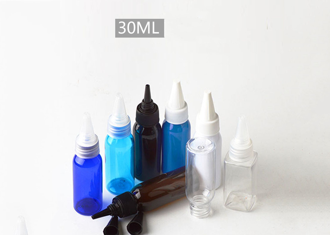 Durable Empty Plastic PET Bottles Cosmetic Packing With Needle Mouth Cover