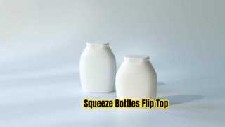 See Why Choose HDPE 40ml 60ml Plastic Bottle Flip Cover Food Grade Squeeze Bottle with Flip Top Cap