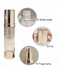 Refillable Cosmetic Sterile Airless Pump Bottle For Makeup Foundations Serums Lightweight