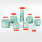 Empty Cosmetic Round Plastic Acrylic Packaging Container Cream Jar Lotion Bottle Set