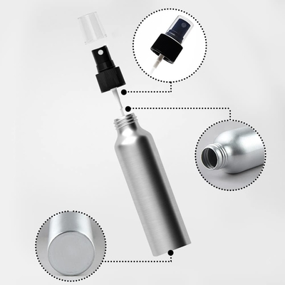 Silver Black Aluminum Spray Bottle Portable Cosmetic Fine Mist Spray Bottles