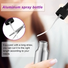 Silver Black Aluminum Spray Bottle Portable Cosmetic Fine Mist Spray Bottles