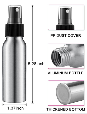 Aluminum Fine Mist Spray Bottles Reusable Metal Travel Perfume Bottle