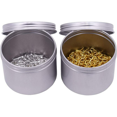 5g 15g 20g  25g 30g 50g Screw Jar Containers Aluminum Silver Metal