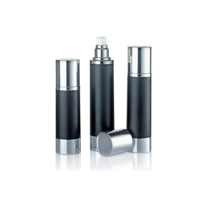 Luxury Anodized Aluminum Airless Pump Bottle Bottle Empty Cosmetic Vacuum Premium Skincare Serum Container  Multiple Capacity