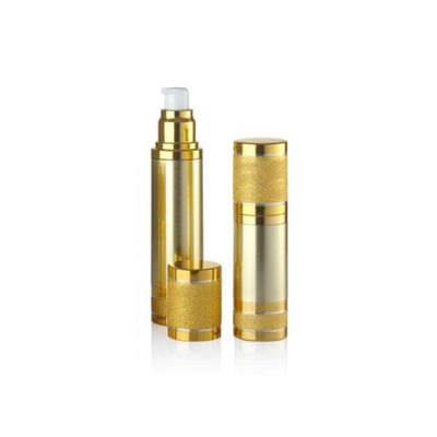 Luxury Anodized Aluminum Airless Pump Bottle Bottle Empty Cosmetic Vacuum Premium Skincare Serum Container  Multiple Capacity