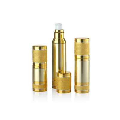 Luxury Anodized Aluminum Airless Pump Bottle Bottle Empty Cosmetic Vacuum Premium Skincare Serum Container  Multiple Capacity