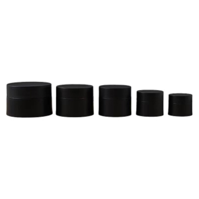30ml 50ml 100ml Amber Black Pp Plastic Cosmetic Cream Jar With White Black Lid