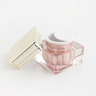 Luxury Pink Acrylic Lotion Pump Bottle with Gold Cap, Leak-proof Cosmetic Pump Bottle for Skincare Packaging
