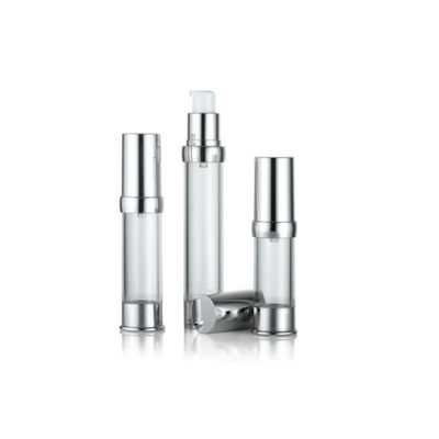 Luxury Anodized Aluminum Airless Pump Bottle Bottle Empty Cosmetic Vacuum Premium Skincare Serum Container  Multiple Capacity