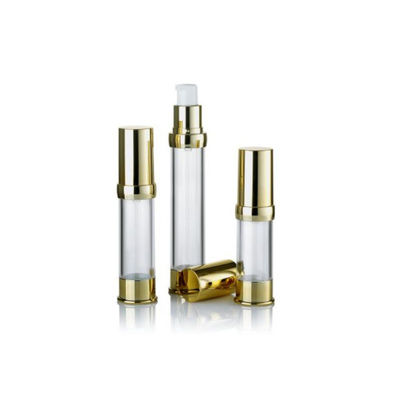 Luxury Anodized Aluminum Airless Pump Bottle Bottle Empty Cosmetic Vacuum Premium Skincare Serum Container  Multiple Capacity