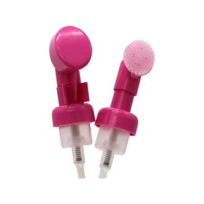 Personal Care Products 43mm Pink Heart Shape Silicone Brush Foam Pump with Custom Order Option