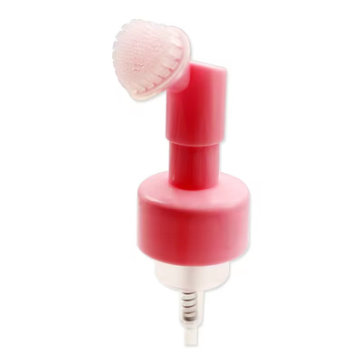 Personal Care Products 43mm Pink Heart Shape Silicone Brush Foam Pump with Custom Order Option