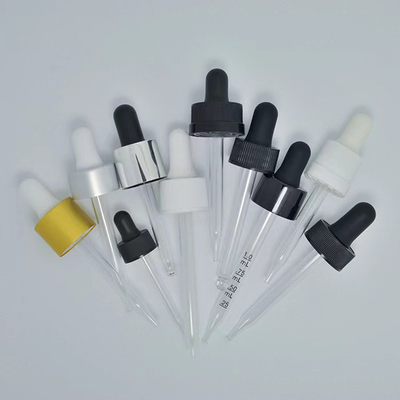 Custom Closure 18mm 20mm 24mm Glass Dropper For Essential Oil Bottle