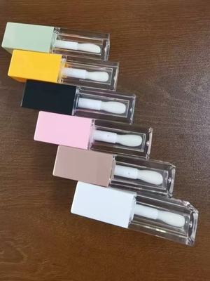 5ML Lip Gloss Tube Gradient Lip Gloss Empty Tubes Custom Logo Black Container With Brush