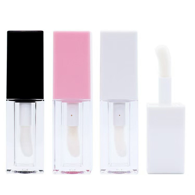 5ML Lip Gloss Tube Gradient Lip Gloss Empty Tubes Custom Logo Black Container With Brush