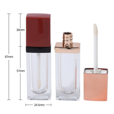 Custom 3G Empty Beveled Mouth Lipstick Tube With Rubber Seal Screw Closure Plastic Lip Balm Tube for Cosmetic Container