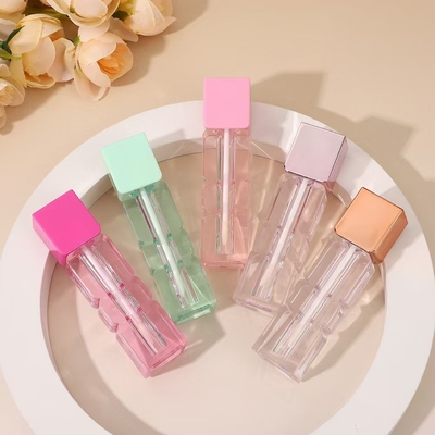 Custom 3.5g 5g Empty Lips Lipstick Tube With Rubber Seal Screw Closure Plastic Lip Balm Tube for Cosmetic Container Packaging