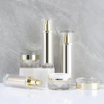 Round Bottle With Purple Cone Cosmetic Packaging Set Cosmetic Jar