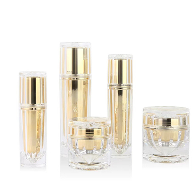 30ml 50ml 100ml Rose Gold Acrylic Cosmetic Packaging Bottles Cream Jar