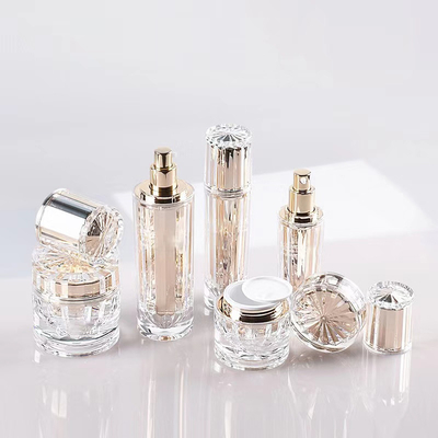 30ml 50ml 100ml Rose Gold Acrylic Cosmetic Packaging Bottles Cream Jar