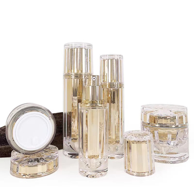 Diamond Shape Silver Polyhedron Luxury Empty Plastic Acrylic Jar
