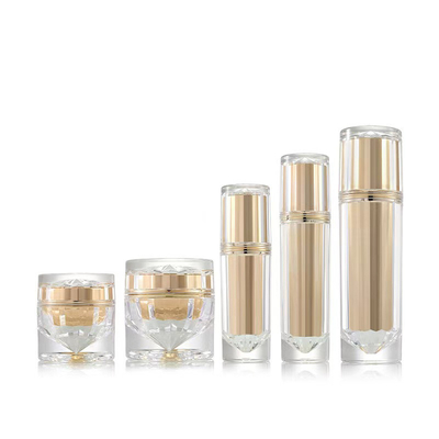 Diamond Shaped Acrylic Cream Jar Plastic Bottle Screw Cap Eye Cream Bottle