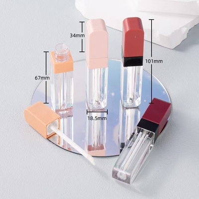 Metallic Material Type 3G Empty Beveled Mouth Lipstick Tube With Rubber Seal Screw Closure Plastic Lip Balm Tube for Cosmetic Container