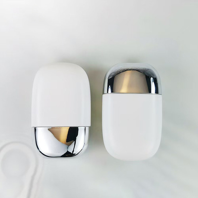 50g Oval Luxury Pink Cream Applicator Cream Sunscreen Bottles With Gold Lid