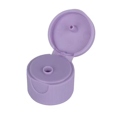 Screw Shampoo Bottle Clear Plastic Lid with Smooth Aluminium Flip Top and Push Pull Cap
