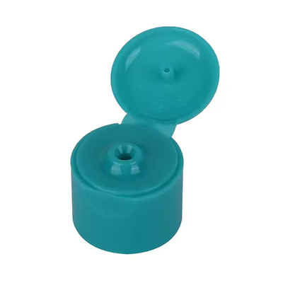 Screw Shampoo Bottle Clear Plastic Lid with Smooth Aluminium Flip Top and Push Pull Cap