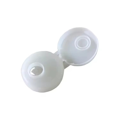 Screw Shampoo Bottle Clear Plastic Lid with Smooth Aluminium Flip Top and Push Pull Cap
