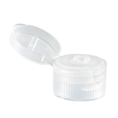 Screw Shampoo Bottle Clear Plastic Lid with Smooth Aluminium Flip Top and Push Pull Cap