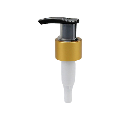 28mm 28/410 Bottom Locking PP Plastic Gold Aluminum Lotion Pump