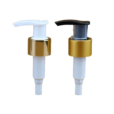 28mm 28/410 Bottom Locking PP Plastic Gold Aluminum Lotion Pump