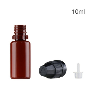 Clear Black Plastic Dropper E-liquid Liquid Bottle With Child-resistant Tamper resistant Cap