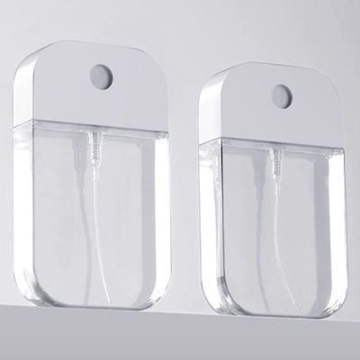 30ml 50ml Portable Refillable  PETG Plastic Cosmetic Spray Perfume Card Shape Bottle Rubber Frame Travel Easy-use