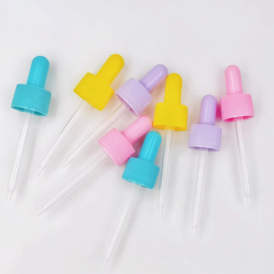 Custom Color 18mm 24mm Ribbed PP Plastic Dropper For Skin Care Serum