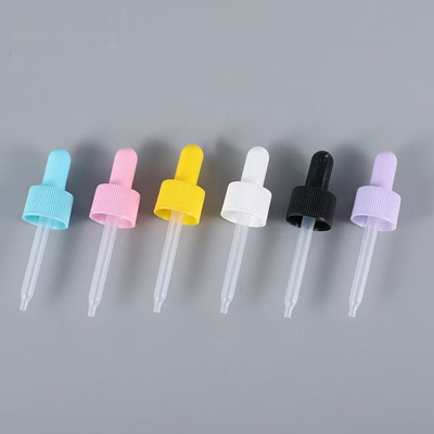 Custom Color 18mm 24mm Ribbed PP Plastic Dropper With Plastic Pipette Professional Liquid Dispensing Tool