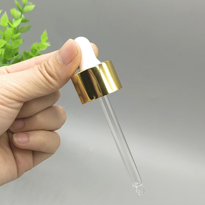 Custom Color 18mm 24mm Aluminum Closure Plastic Dropper For Essential Oil Bottle