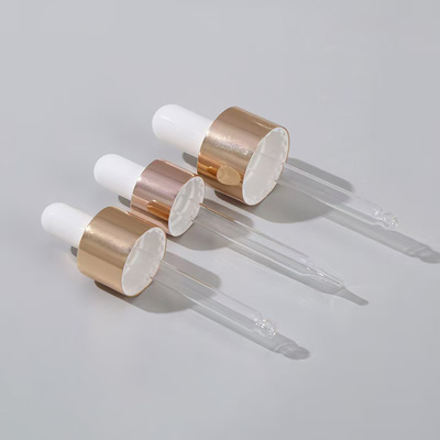 Custom Color 18mm 24mm Aluminum Closure Plastic Dropper For Essential Oil Bottle