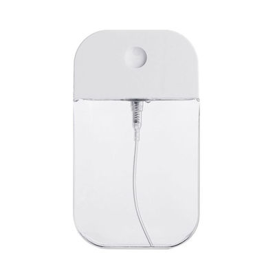 30ml 50ml Portable Refillable  PETG Plastic Cosmetic Spray Perfume Card Shape Bottle Rubber Frame Travel Easy-use